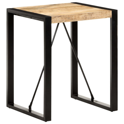 Table à manger 60x60x75 cm Bois de manguier massif brut