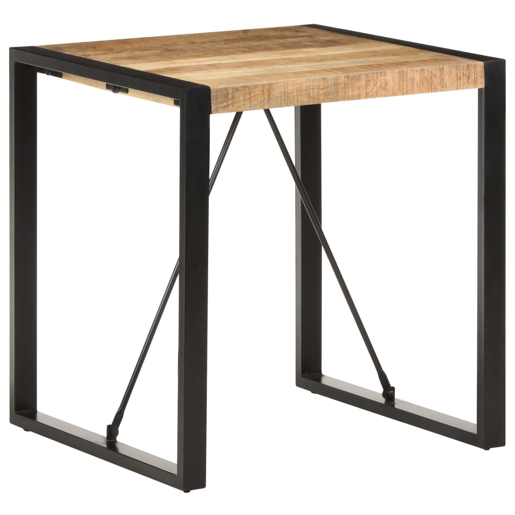 Table à manger 70x70x75 cm Bois de manguier massif brut