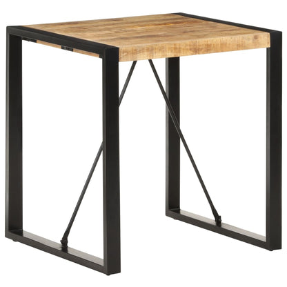 Table à manger 70x70x75 cm Bois de manguier massif brut