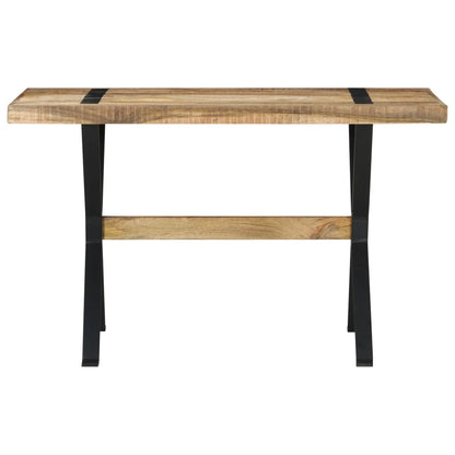 Table à manger 120x60x76 cm bois de manguier brut