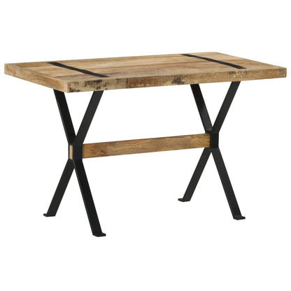 Table à manger 120x60x76 cm bois de manguier brut