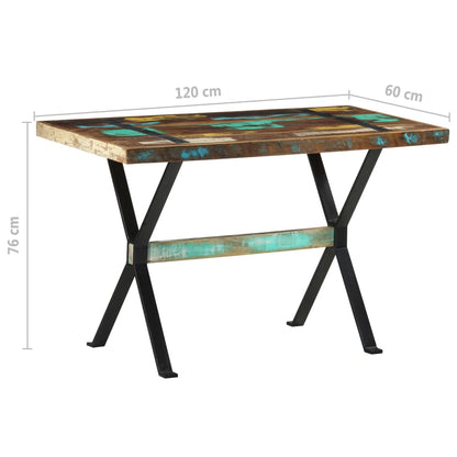 Table à manger 120x60x76 cm Bois de récupération massif