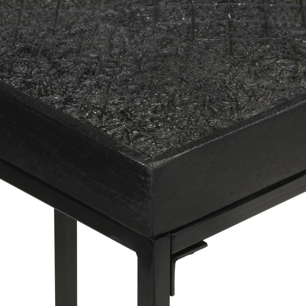 Table console Noir 110x35x76 cm Bois d'acacia et de manguier