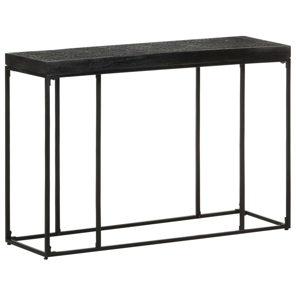 Table console Noir 110x35x76 cm Bois d'acacia et de manguier