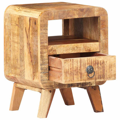 Table de chevet 30x30x41 cm Bois de manguier brut