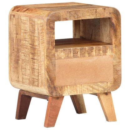 Table de chevet 30x30x41 cm Bois de manguier brut