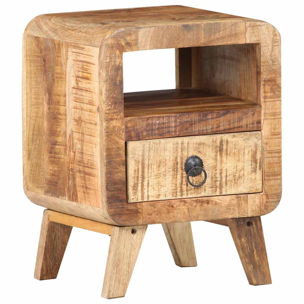 Table de chevet 30x30x41 cm Bois de manguier brut