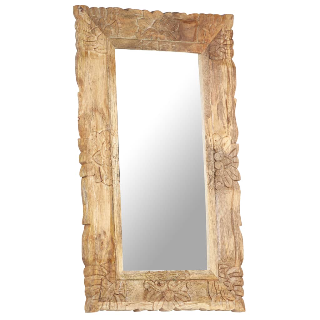 Miroir 80x50 cm Bois de manguier massif