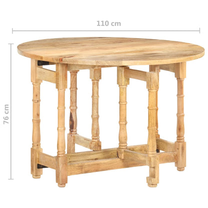 Table à manger Rond 110x76 cm Bois de manguier massif