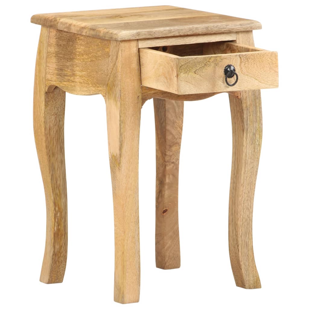 Table de chevet 28x28x46 cm Bois de manguier massif