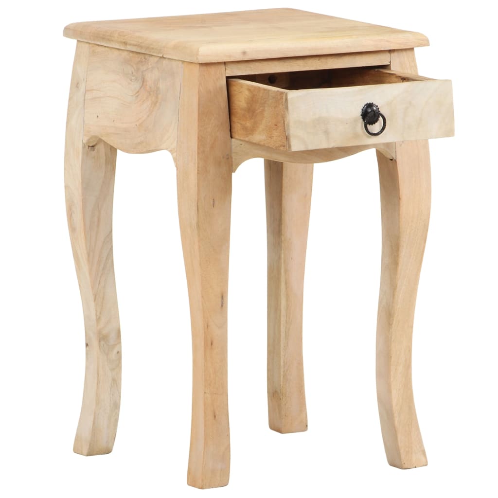 Table de chevet 28x28x46 cm Bois de manguier massif