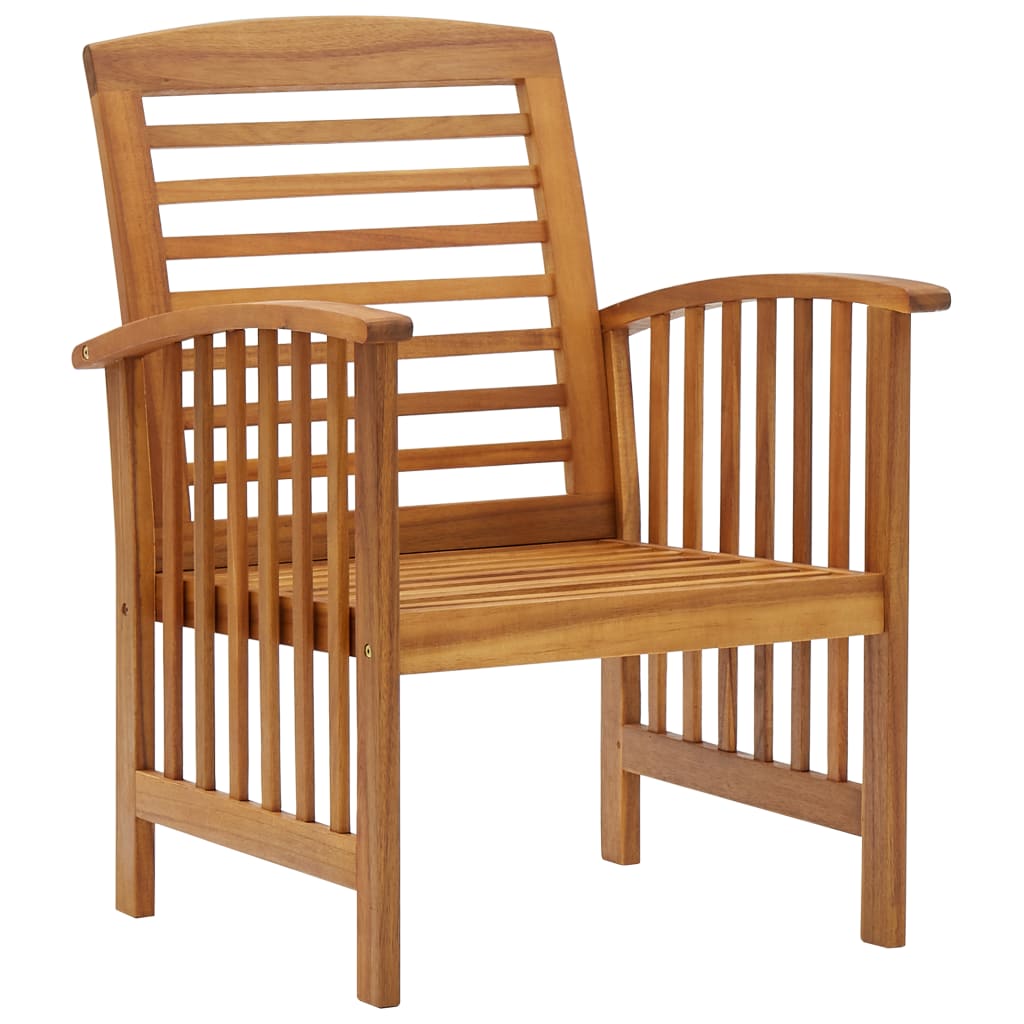 Chaises de jardin lot de 2 Bois d'acacia massif