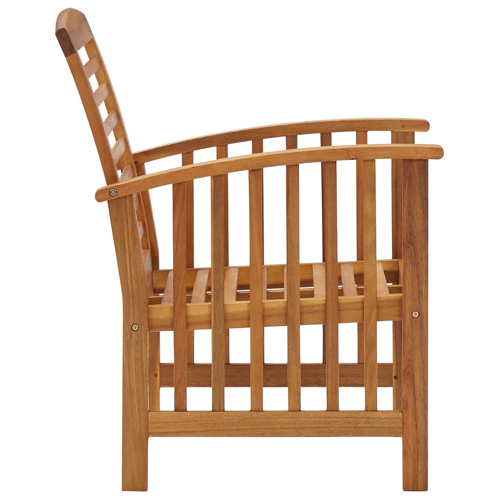 Chaises de jardin lot de 2 Bois d'acacia massif