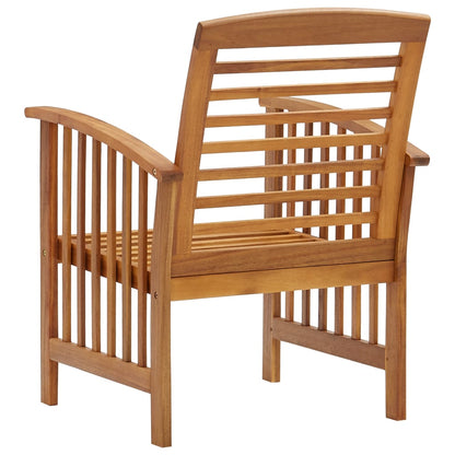 Chaises de jardin lot de 2 Bois d'acacia massif