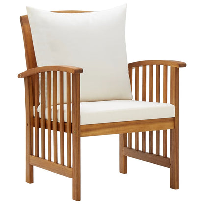 Chaises de jardin avec coussins lot de 2 Bois d'acacia massif