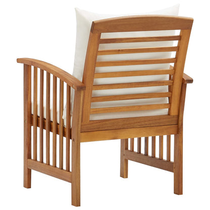 Chaises de jardin avec coussins lot de 2 Bois d'acacia massif