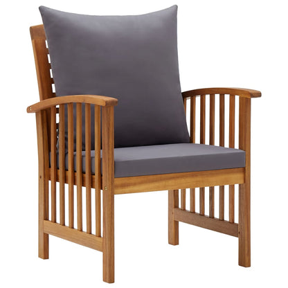 Chaises de jardin avec coussins lot de 2 Bois d'acacia massif