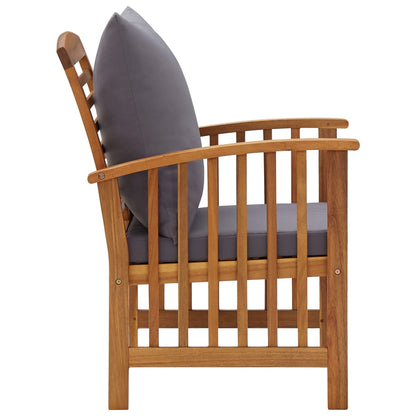 Chaises de jardin avec coussins lot de 2 Bois d'acacia massif