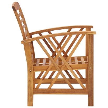 Chaises de jardin lot de 2 Bois d'acacia massif