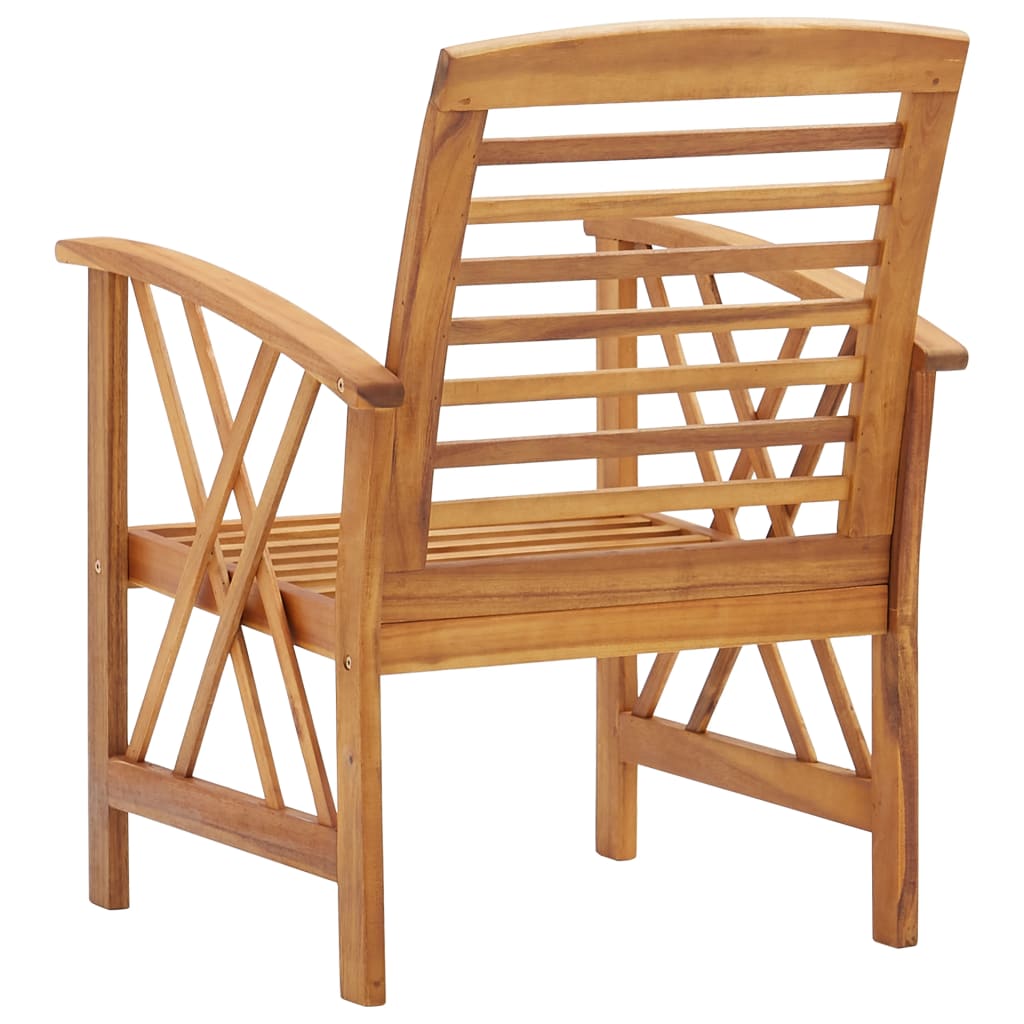 Chaises de jardin lot de 2 Bois d'acacia massif