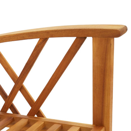 Chaises de jardin lot de 2 Bois d'acacia massif