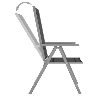 Chaises de jardin pliables lot de 2 Textilène Noir