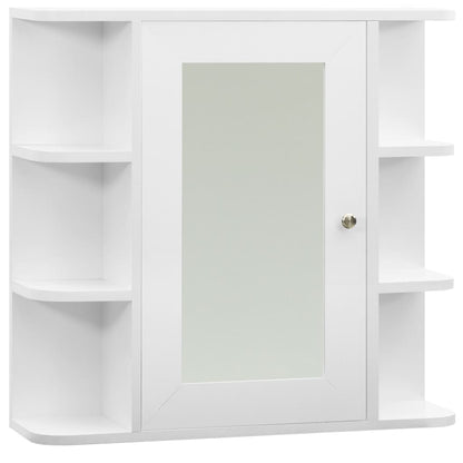 Armoire à miroir de salle de bain Blanc 66x17x63 cm MDF