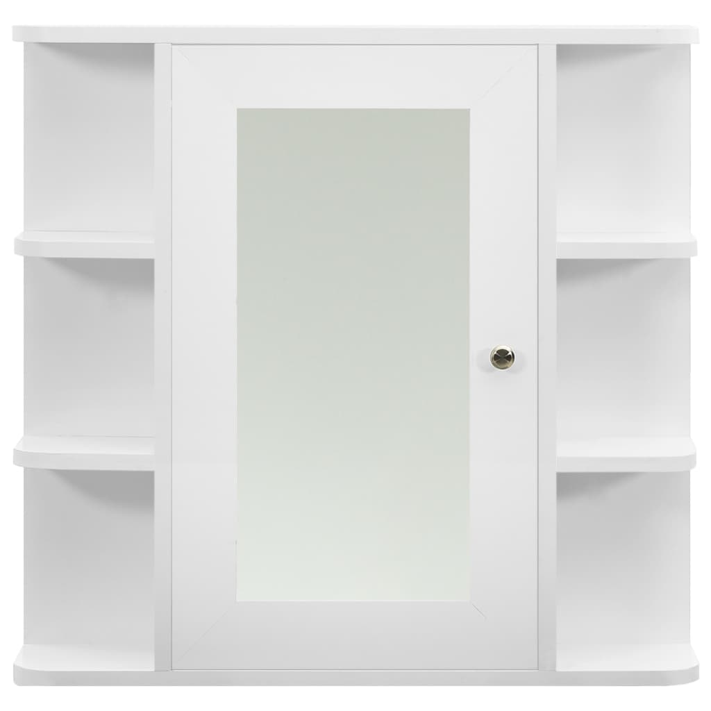 Armoire à miroir de salle de bain Blanc 66x17x63 cm MDF