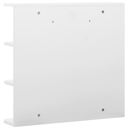 Armoire à miroir de salle de bain Blanc 66x17x63 cm MDF