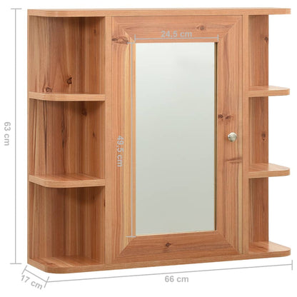 Armoire à miroir de salle de bain Chêne 66x17x63 cm MDF