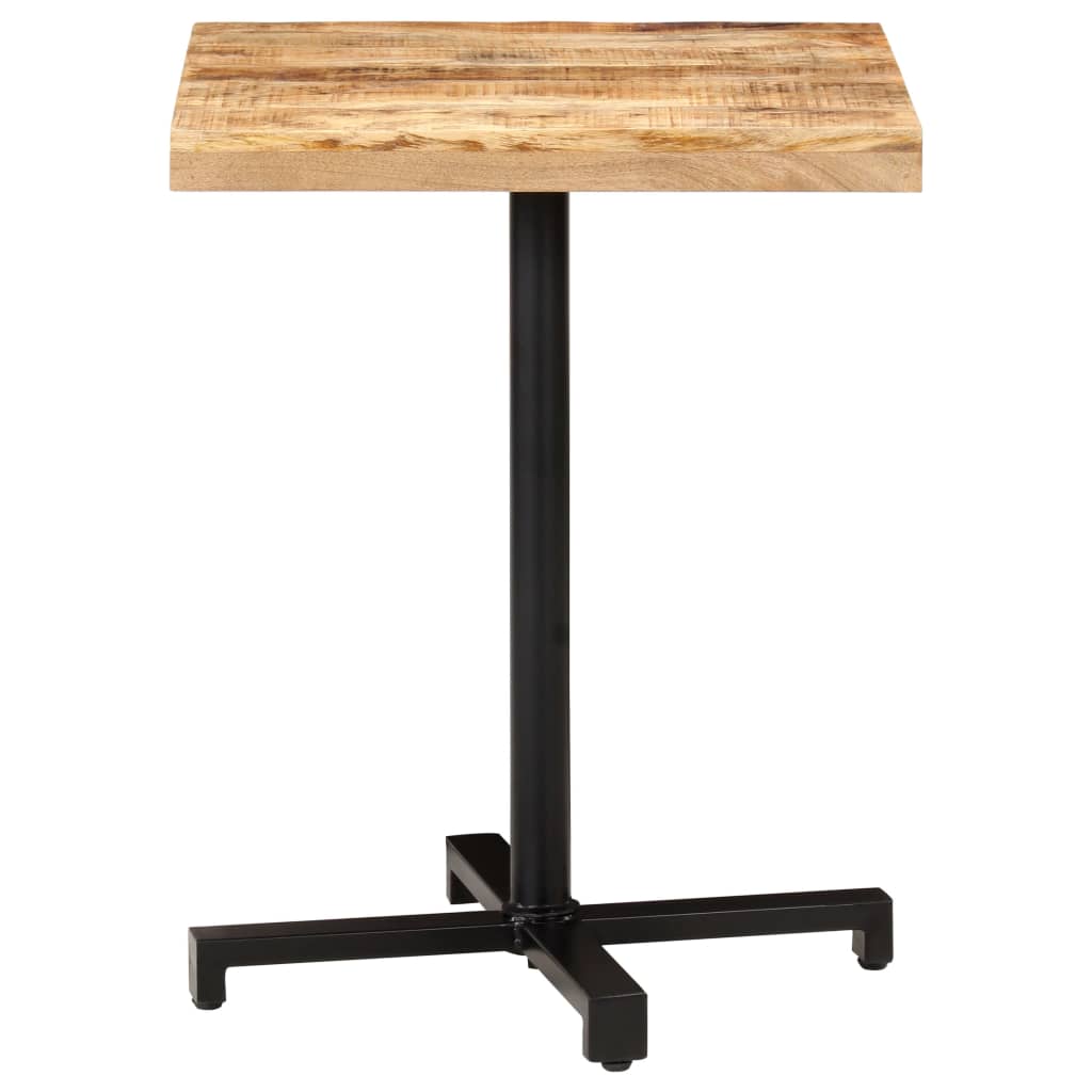 Table de bistro Carrée 60x60x75 cm Bois de manguier brut