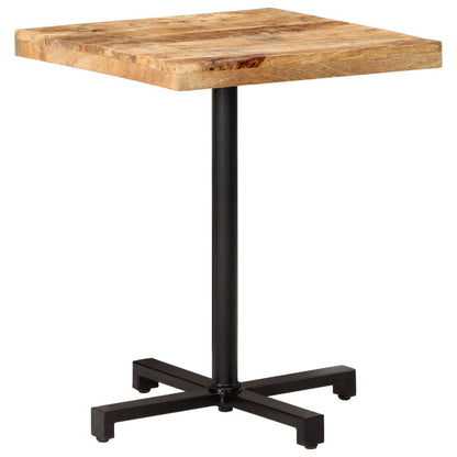 Table de bistro Carrée 60x60x75 cm Bois de manguier brut