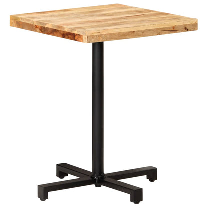 Table de bistro Carrée 60x60x75 cm Bois de manguier brut