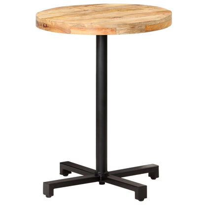 Table de bistro Ronde Ø60x75 cm Bois de manguier brut