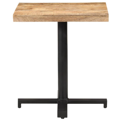 Table de bistro Carrée 70x70x75 cm Bois de manguier brut