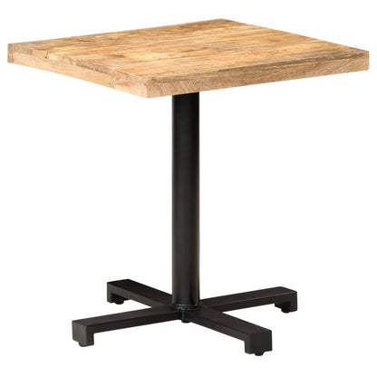 Table de bistro Carrée 70x70x75 cm Bois de manguier brut