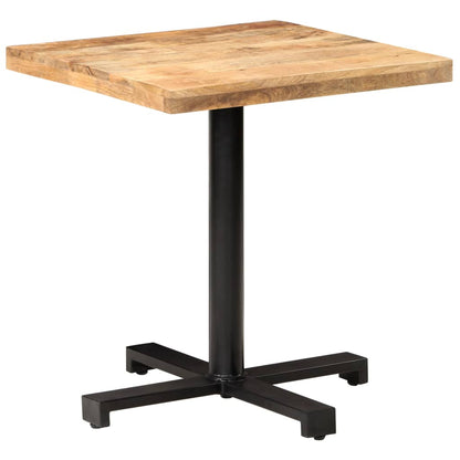 Table de bistro Carrée 70x70x75 cm Bois de manguier brut