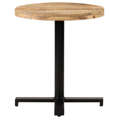 Table de bistro Ronde Ø70x75 cm Bois de manguier brut