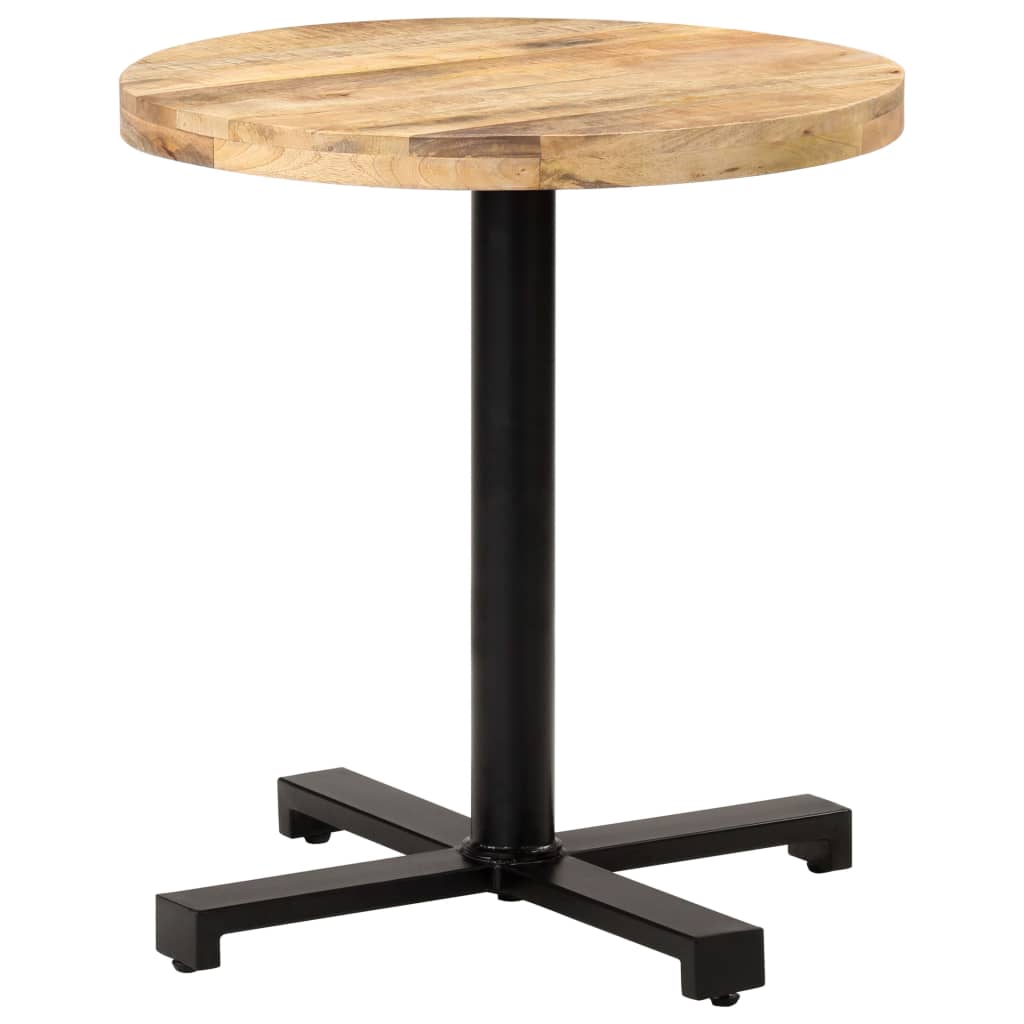 Table de bistro Ronde Ø70x75 cm Bois de manguier brut