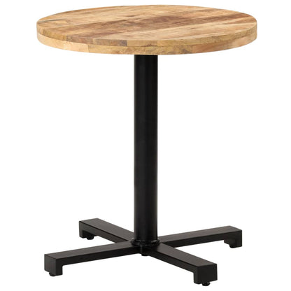 Table de bistro Ronde Ø70x75 cm Bois de manguier brut