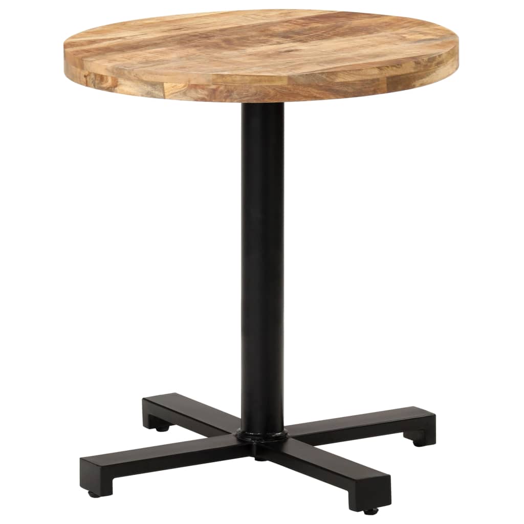 Table de bistro Ronde Ø70x75 cm Bois de manguier brut