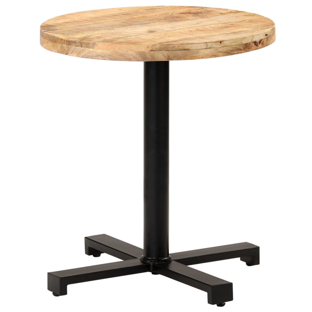 Table de bistro Ronde Ø70x75 cm Bois de manguier brut