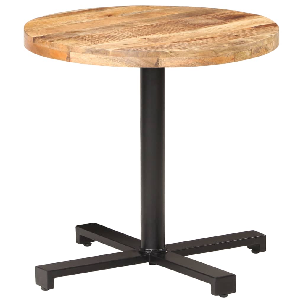 Table de bistro Ronde Ø80x75 cm Bois de manguier brut