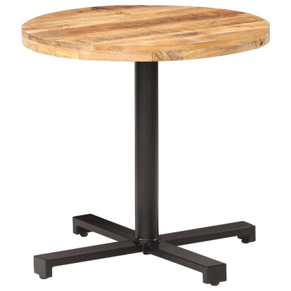 Table de bistro Ronde Ø80x75 cm Bois de manguier brut