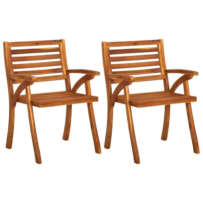 Chaises de jardin lot de 2 Bois d'acacia solide