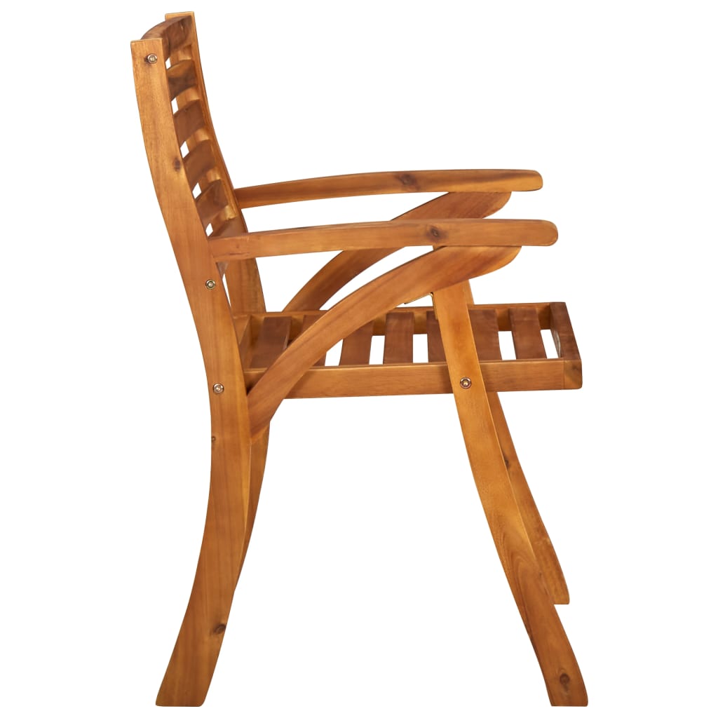 Chaises de jardin lot de 2 Bois d'acacia solide