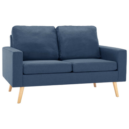 Ensemble de canapé 2 pcs Tissu Bleu