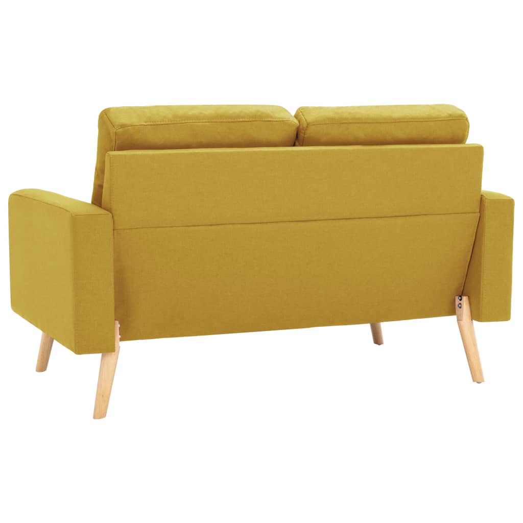 Ensemble de canapés 2 pcs Tissu Jaune