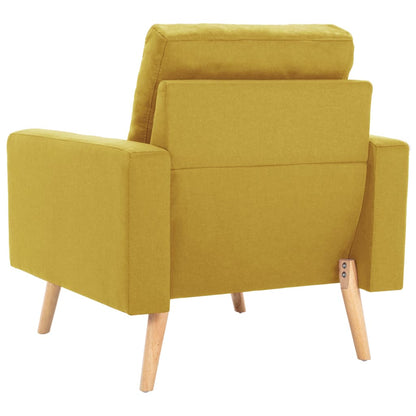 Ensemble de canapés 2 pcs Tissu Jaune