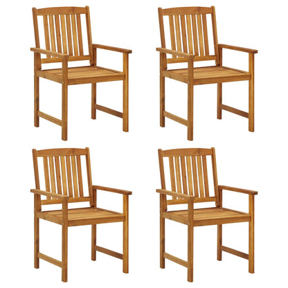 Chaises de jardin lot de 4 Bois d'acacia solide